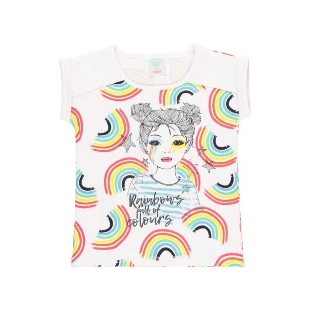 Vibrant Rainbow Graphic Kids Tee